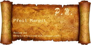 Pfeil Margit névjegykártya